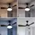 Brilagi - LED prigušiva plafonski ventilator LED/34W/230V 106 cm crna/braon +daljinski upravljač