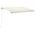 Tenda na ručno uvlačenje s LED svjetlom 350 x 250 cm krem