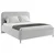 MID.YOU OBLAZINJENA POSTELJA 180 cm  x 200 cm , les, tekstil, leseni material siva