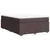 Vidaxl Box spring postelja z vzmetnico temno rjava 140x200 cm blago