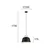 Luster na sajli CLIP 1xE27/40W/230V crna/braon