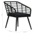 3-dijelni bistro set od poliratana crni