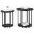 Set pomoćnih stolića s policom 2 pcs Crni hrast