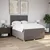 Vidaxl Box spring postelja z vzmetnico taupe 140x200 cm blago