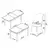 HANAH HOME Rasklopivi trpezarijski sto i stolice (7 delova) Nira Black Marble Chrome Grey