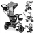 Ecotoys 2u1 tricikl sa rotirajućim sedištem i sklopivom tendom gray ( WQL-066-52 GRAY )