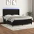 Vidaxl Box spring postelja z vzmetnico LED črna 160x200 cm žamet