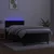 Vidaxl Box spring postelja z vzmetnico LED črna 90x200 cm žamet