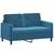 2-dijelni set sofa s jastucima plavi baršunasti