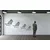 WallXpert metalni zidni ukras 5264, geometrijska mačka, 90 x 59 cm, crni