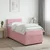 vidaXL Postelja boxspring z vzmetnico Roza 90 x 190 cm Žamet
