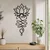 WallXpert metalni zidni ukras DCV-1017-MT, lotos sa unalome simbolom, 50 x 28 cm, crni