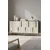 Hanah Home komoda Nota 150, 150 cm, antracit / travertin / zlatna