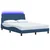 Vidaxl Posteljni okvir brez vzmetnice Hanko moder 140x190 cm blago
