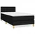 shumee Box spring postelja z vzmetnico črna 100x200 cm blago