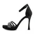 Mona shoes Ženske sandale na štiklu, Crne