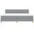 Vidaxl LED Box Spring Postelja Svetlo siva 200 x 200 cm blago
