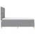 Vidaxl LED Box Spring Postelja Svetlo siva 160 x 200 cm blago