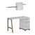Hanah Home radni sto Venaro, 120 cm, beli / orah