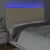 Vidaxl LED posteljno vzglavje krem 200x5x118/128 cm blago