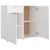 vidaXL Komoda bela 80x36x75 cm iverna plošča