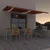 Vidaxl Avtomatska tenda LED + senzor 600x300 cm oranžno/rjava