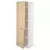 METOD Visoki element s policama/2 vrata, bela/Forsbacka hrastovina, 60x60x200 cm