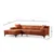 Atelier del Sofa Ugaona garnitura Petra L 145x69x87cm Narandžasta
