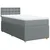 Vidaxl Box spring postelja z vzmetnico svetlo siv 100x200 cm blago