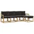 Set vanjskih sofa s jastukom 5 pcs Bijela i crna