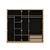 Hanah Home Maren 20500 garderober 226 × 210 × 61 cm, Gölge Yunus