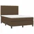 Vidaxl Box spring postelja z vzmetnico temno rjav 140x190 cm blago