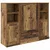 Highboard s ladicama 3 pcs Staro drvo Konstruirano drvo