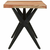 Blagovaonski stol crni 140x70x76 cm od masivnog bagremovog drva