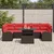 vidaXL vidaXL Vrtna sedežna garnitura 8 pcs Rjava 100 x 55 x 73 cm Poly ratan, (5000020462)
