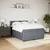 Vidaxl Box spring postelja z vzmetnico temno siva 160x200 cm žamet