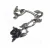 Uhani ALCHEMY GOTHIC - Black Rose Earwrap - E410
