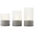 Brilliant - SET 3x LED sveća BOUGIE LED/2xAA IP44 siva/bela