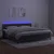 Vidaxl Box spring postelja z vzmetnico LED temno siva 200x200 cm žamet