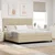 Vidaxl LED Box Spring Postelja Svetlo siva in bela. 200 x 200 cm
