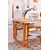 Hanah home Set trpezarijski sto i 4 trpezarijske stolice Cheri 4S Hrast-Krem