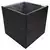Vrtna sadilica crna 80 x 80 x 80 cm od poliratana
