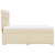Vidaxl Box spring postelja z vzmetnico krem 140x190 cm blago