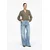 COMMA Bluza oliva/bela