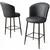 Hanah Home Set barskih stolica Uras, 2 komada, Antracit-crni