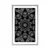 Plakat s paspartujem hipnotična Mandala v črnobeli varianti - 30x45 black