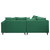 MID.YOU Ecksofa inkl. Hocker, mikrovlakna zelena