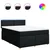 VIDAXL Box spring postelja z vzmetnico črna 160x200 cm blago