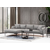 Atelier del Sofa Ugaona garnitura Leo 90x65x255cm Siva