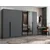 Hanah Home ormar sa reflektujućim staklom Nisa 20596, 270 cm, antracit